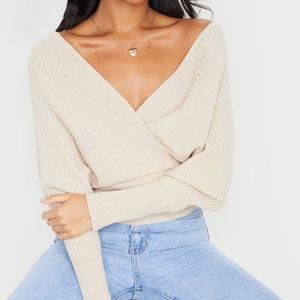 PRETTY LITTLE THING BEIGE SWEATER